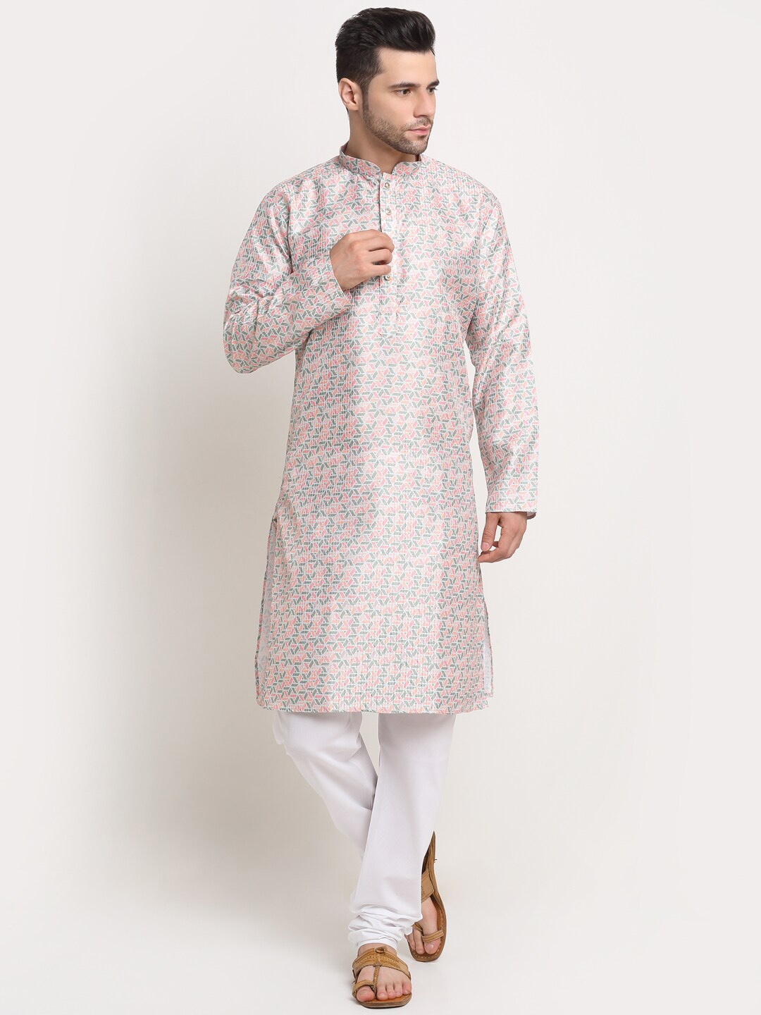 

KRAFT INDIA Men Kurta with Churidar, White