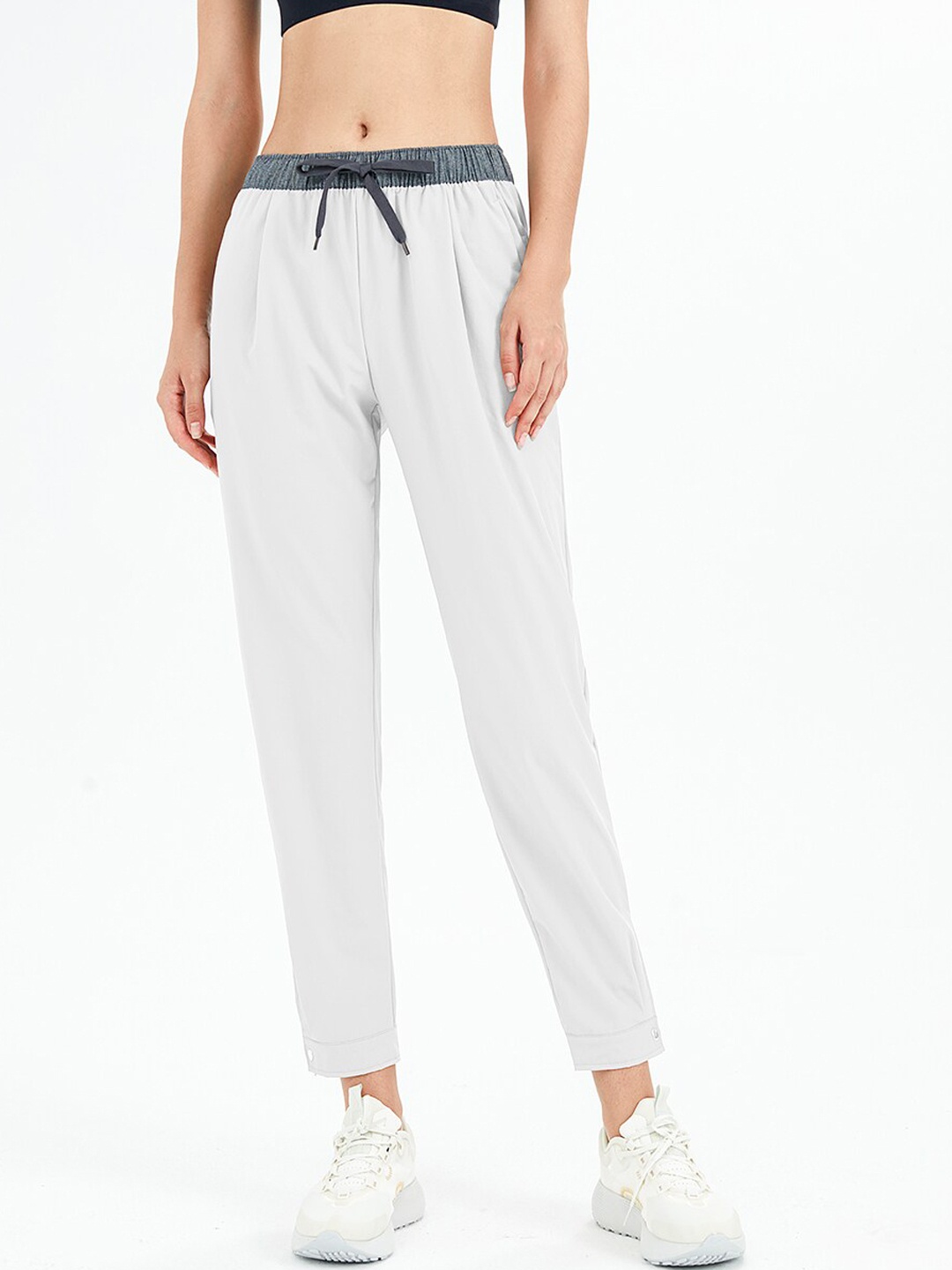 

JC Collection Women White Solid Relaxed Fit Track Pant
