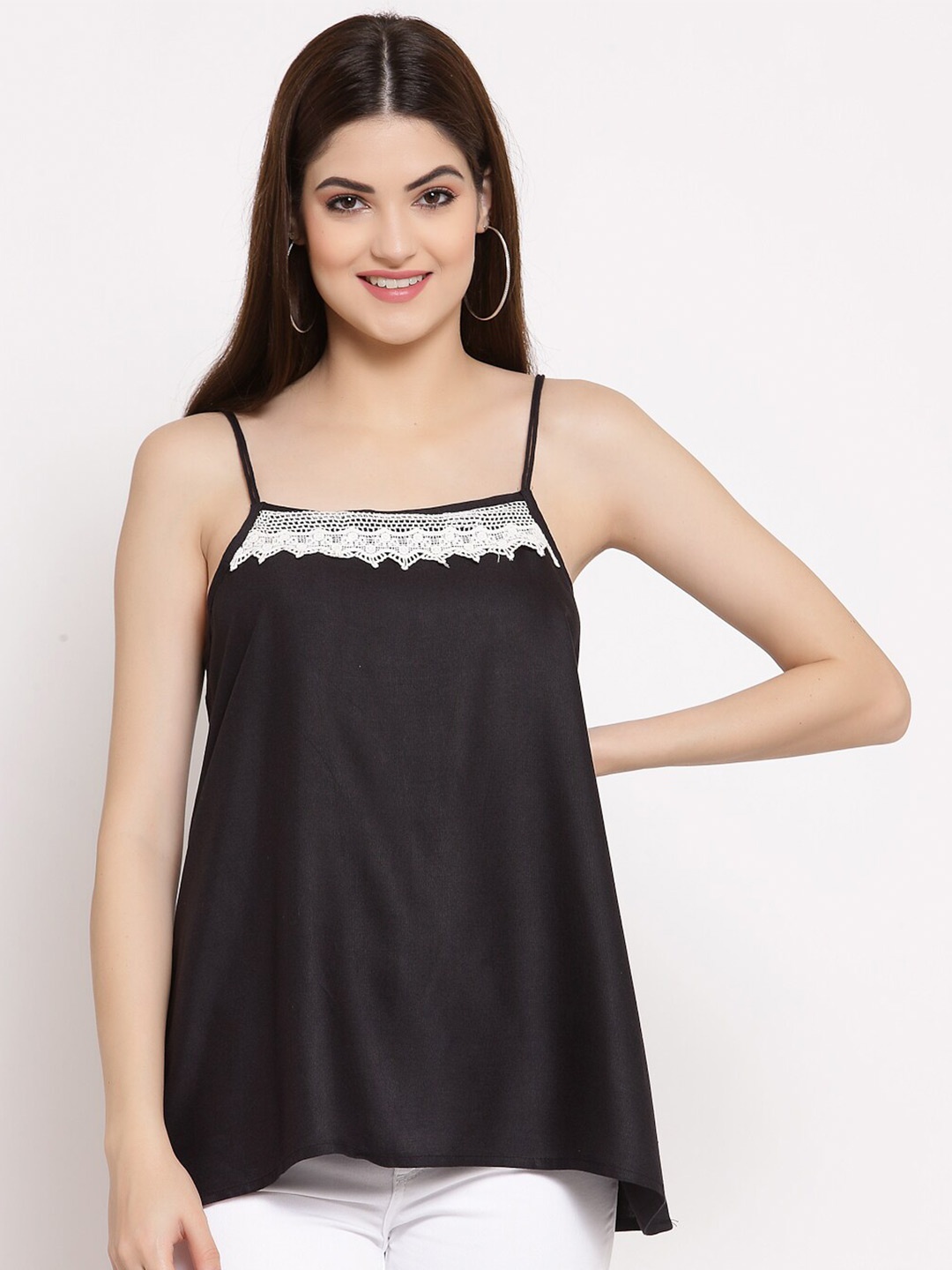 

PATRORNA Women Black Solid Top