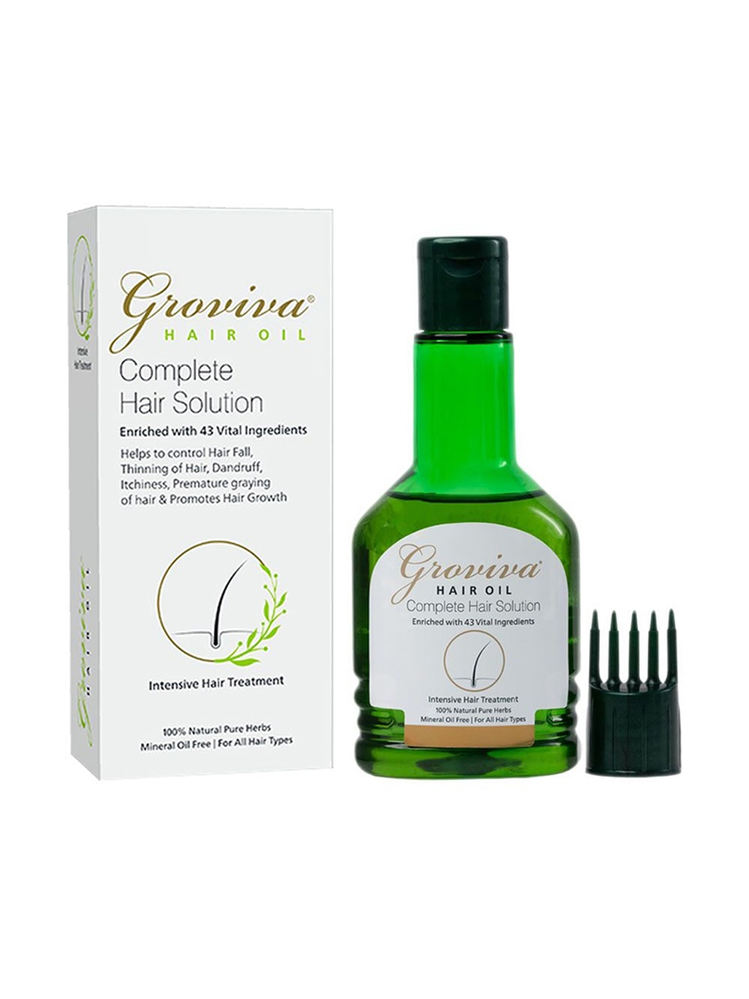 

Groviva Complete Hair Solution with 43 Vital Ingredients Oil 100ml, Na