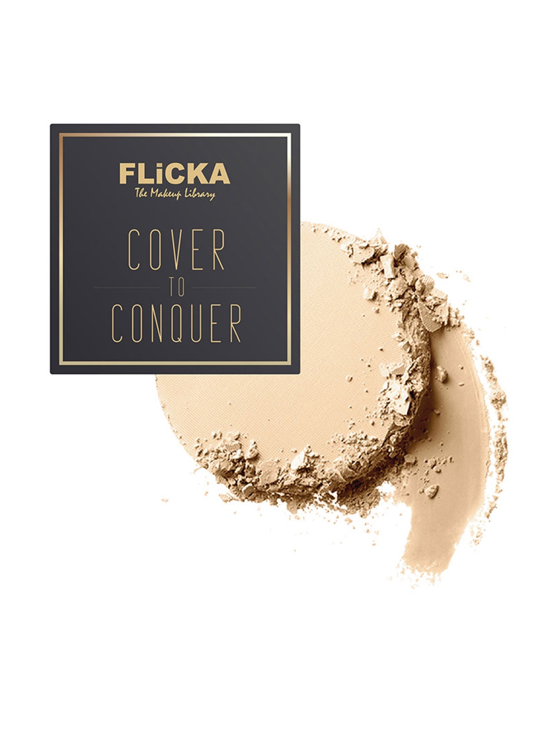 

FLiCKA Cover To Conquer Matte Finish Compact Powder 9g - Caramel 03, Beige