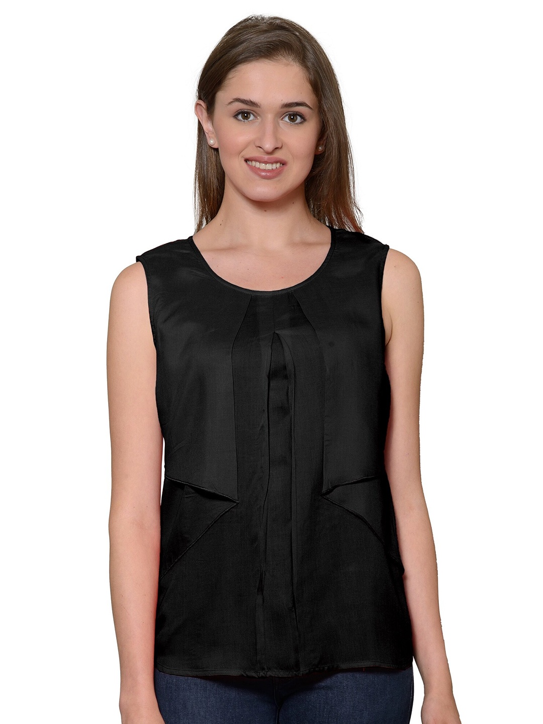 

PATRORNA Women Black Solid Top