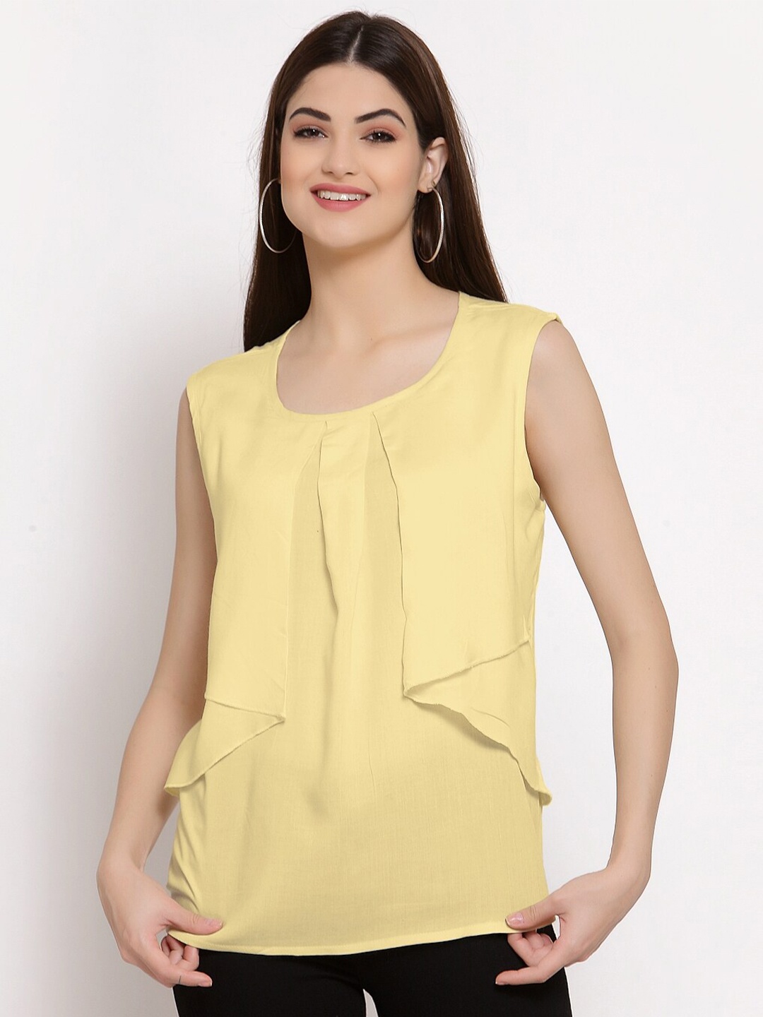 

PATRORNA Beige Asymmetric Top