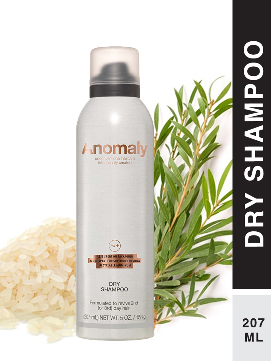 

Anomaly Dry Shampoo with Rice Starch & Tea Tree Oil - 158 g, White