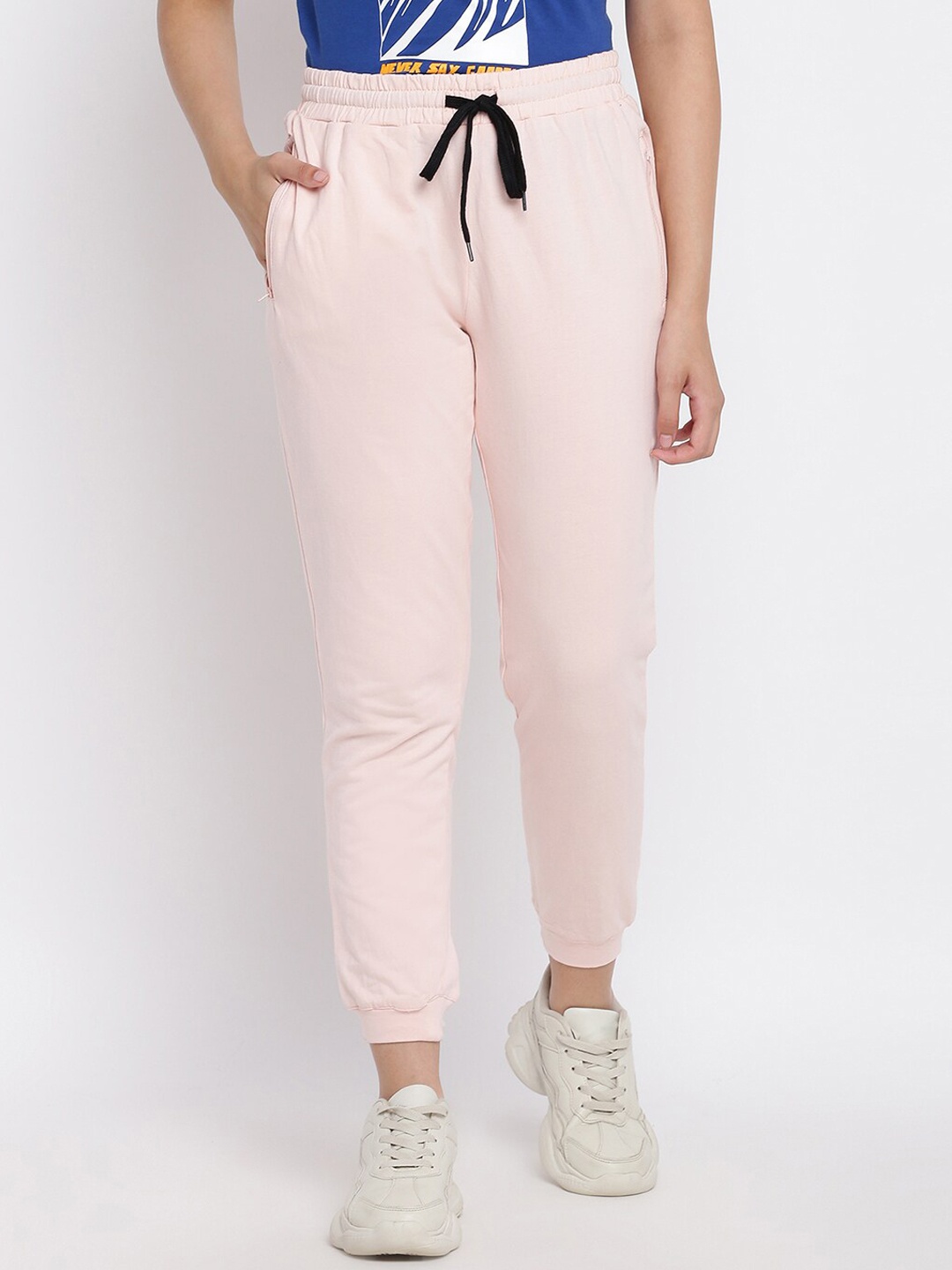 

abof Women Pink Slim Fit Joggers Trousers