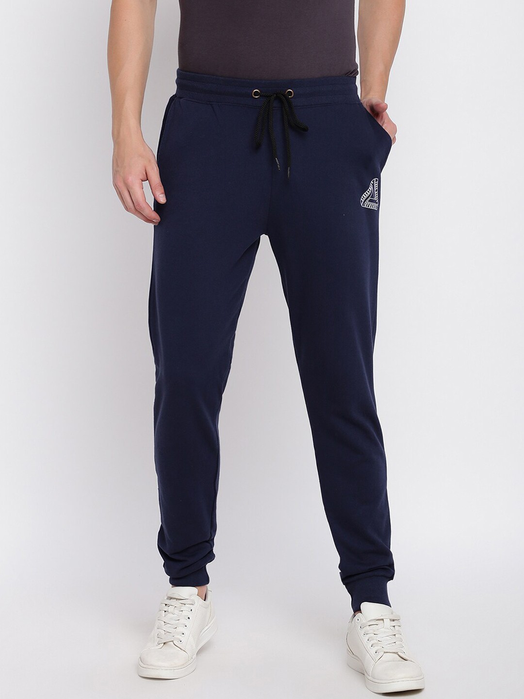 

abof Men Navy Blue Joggers Trousers