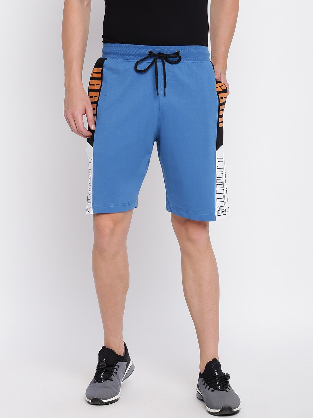 

abof Men Cotton Shorts, Blue