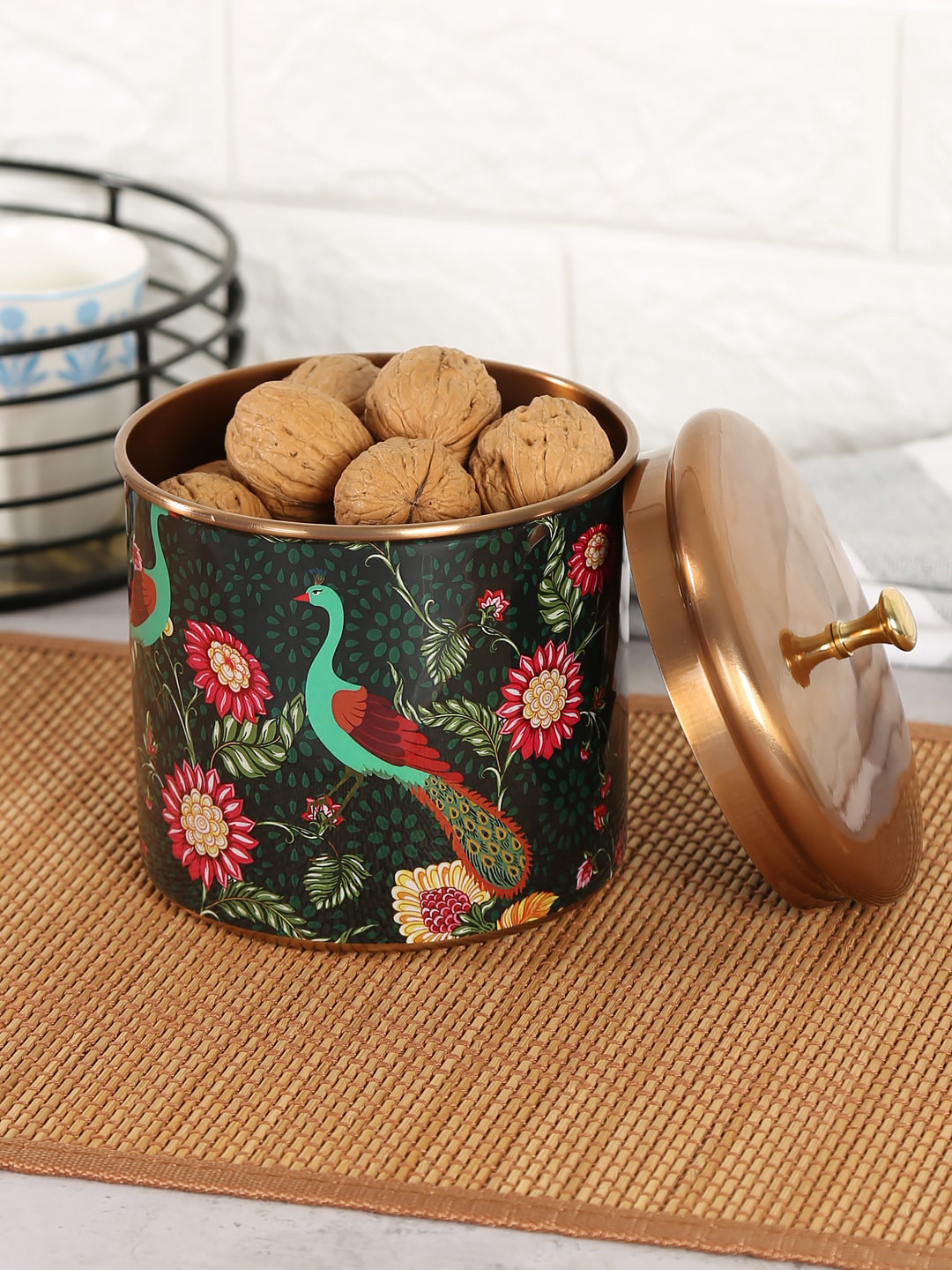 

India Circus by Krsnaa Mehta Black Printed Food Container