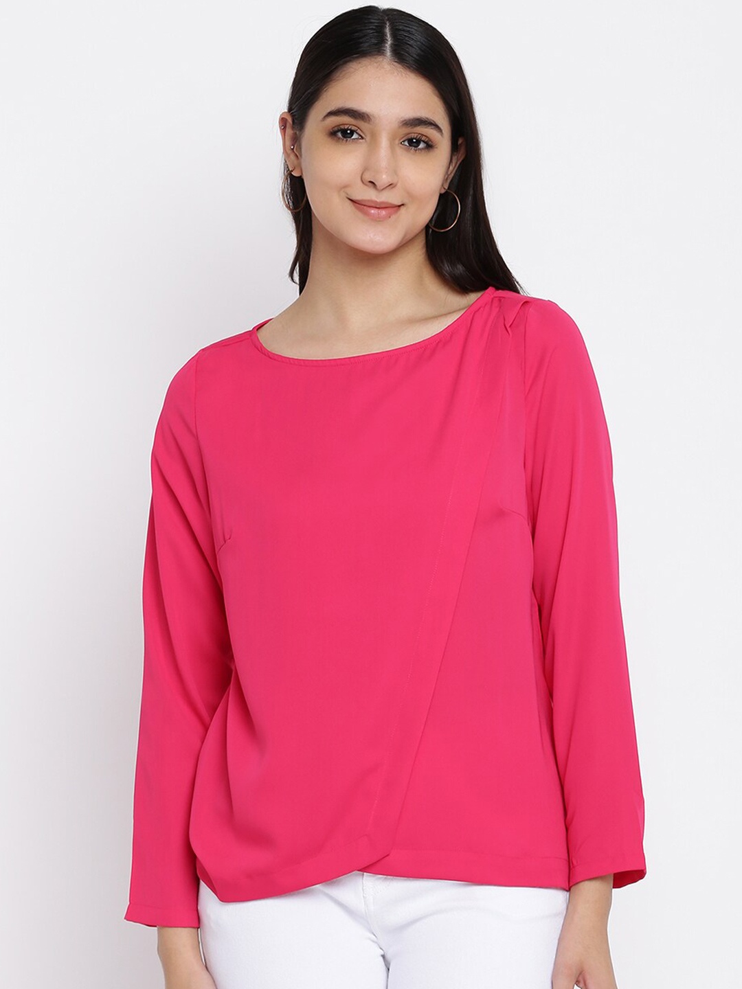 

abof Women Fuchsia Round neck Top