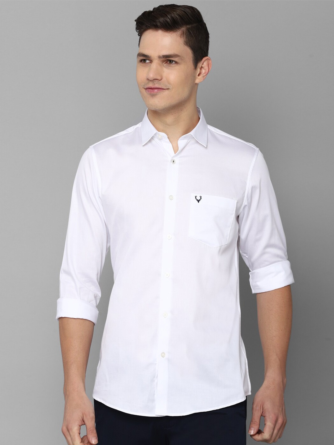 

Allen Solly Men White Slim Fit Casual Shirt