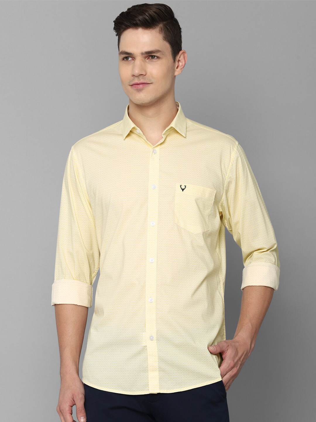 

Allen Solly Men Yellow Slim Fit Casual Shirt