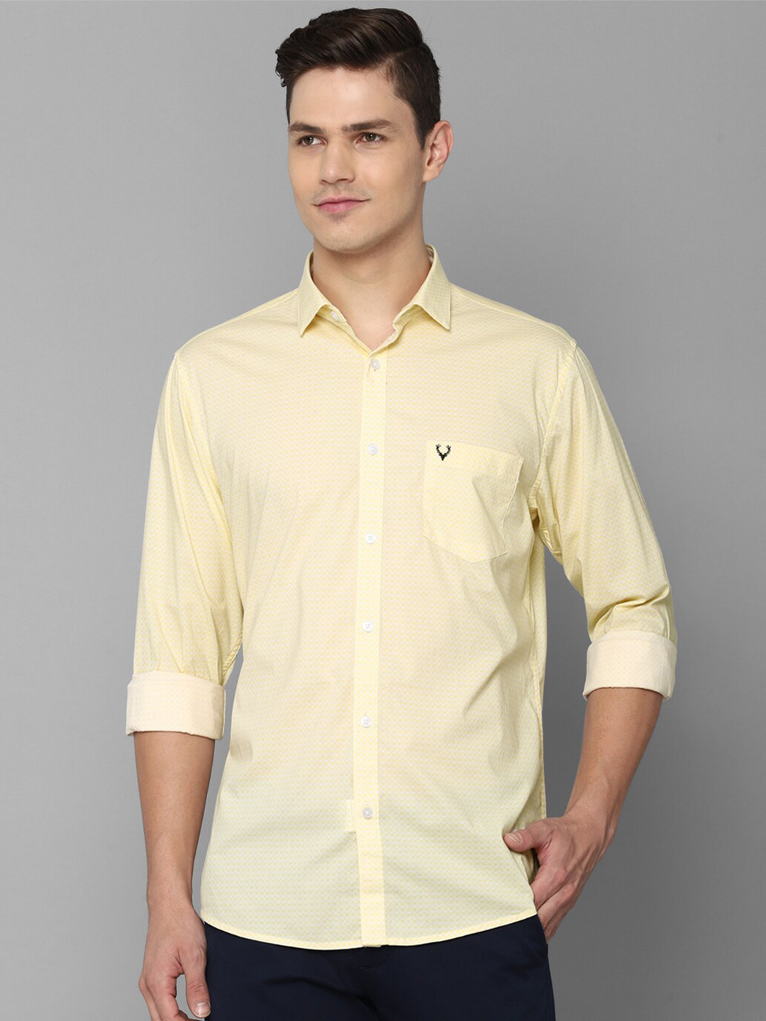 

Allen Solly Men Yellow Slim Fit Casual Shirt