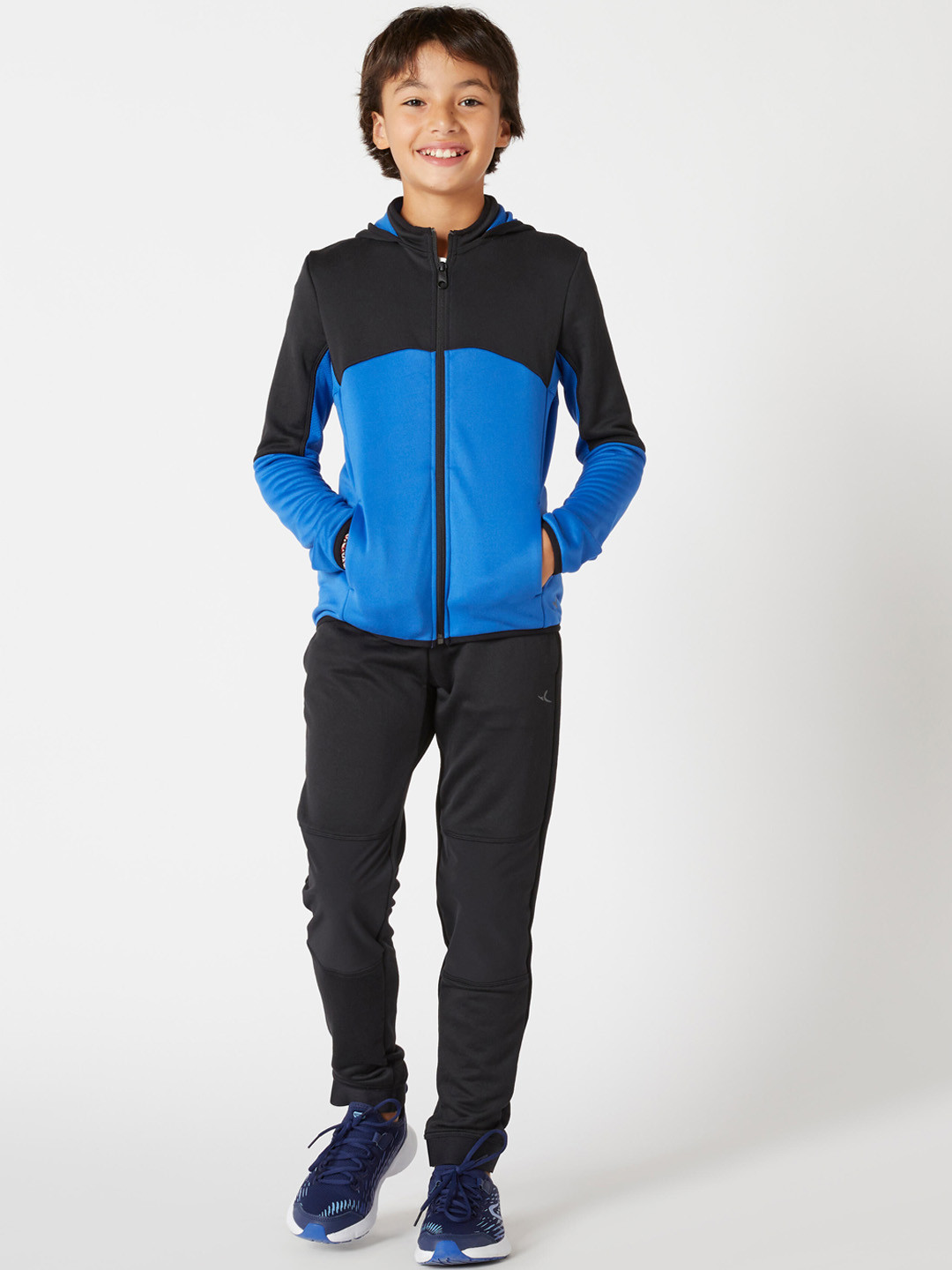 

Domyos By Decathlon Boys Blue & Black Colourblocked Tracksuits