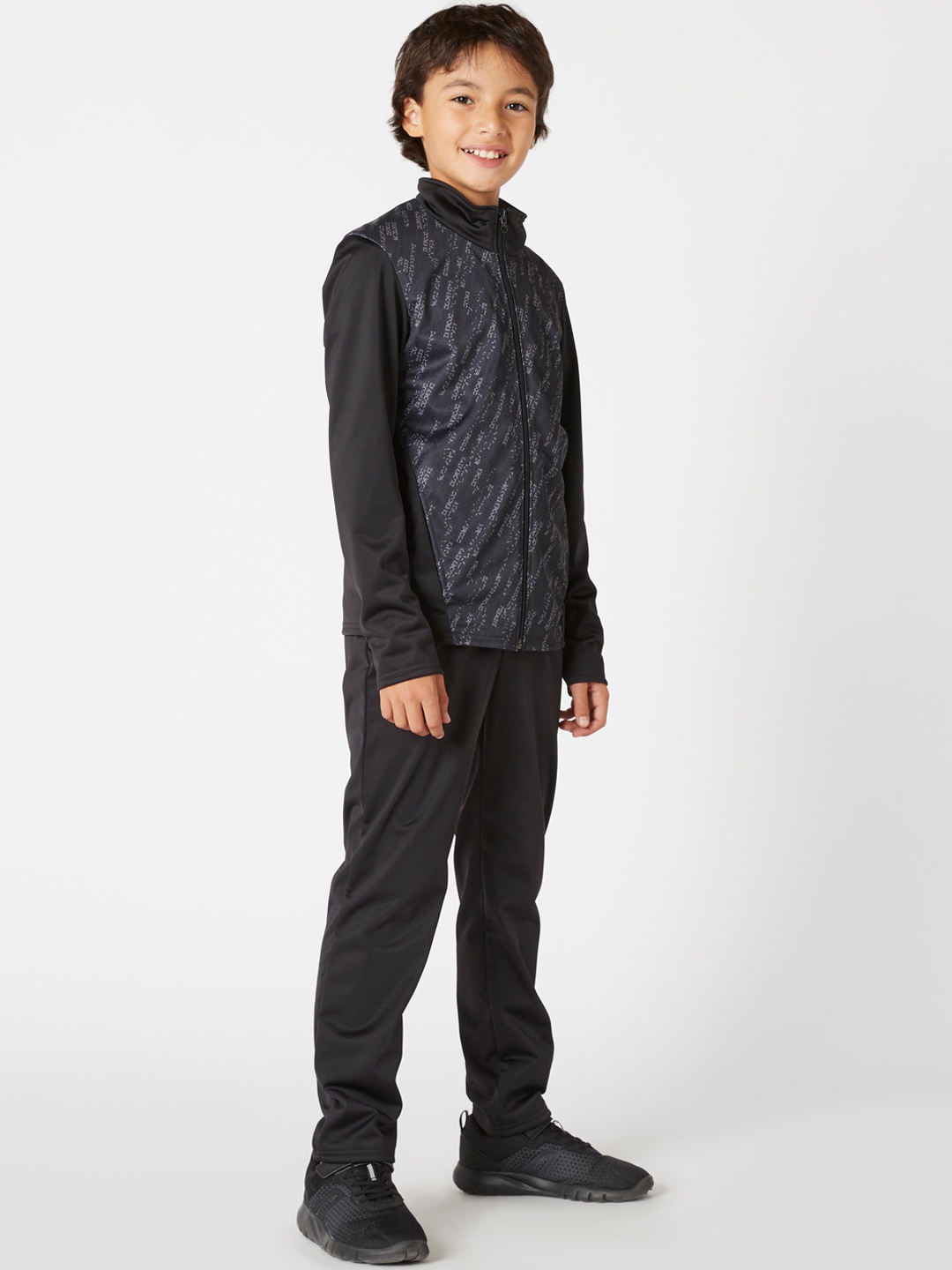

Domyos By Decathlon Boys Blue & Black Printed Tracksuit