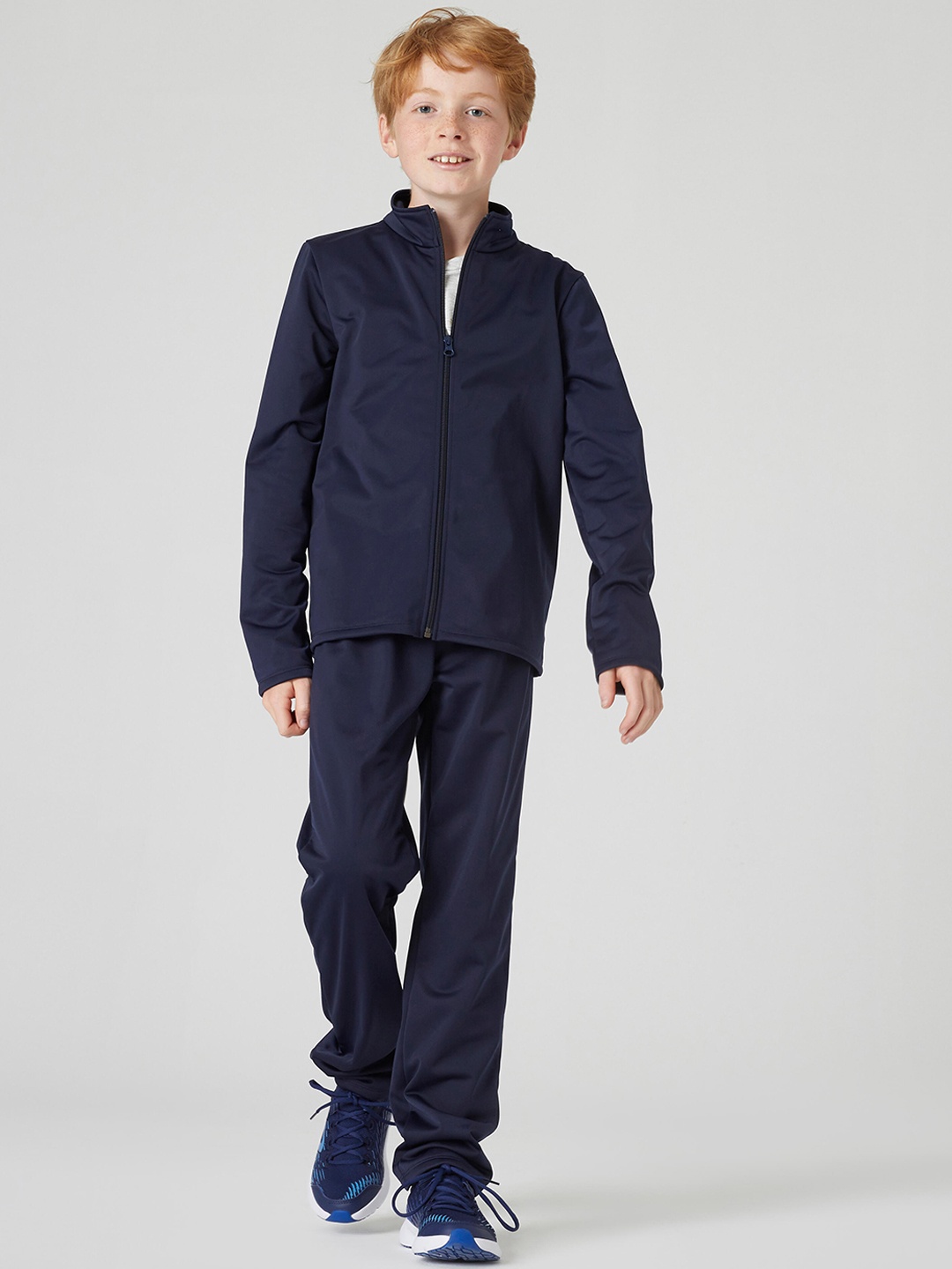 

Domyos By Decathlon Boys Navy Blue Solid Tracksuits, Purple