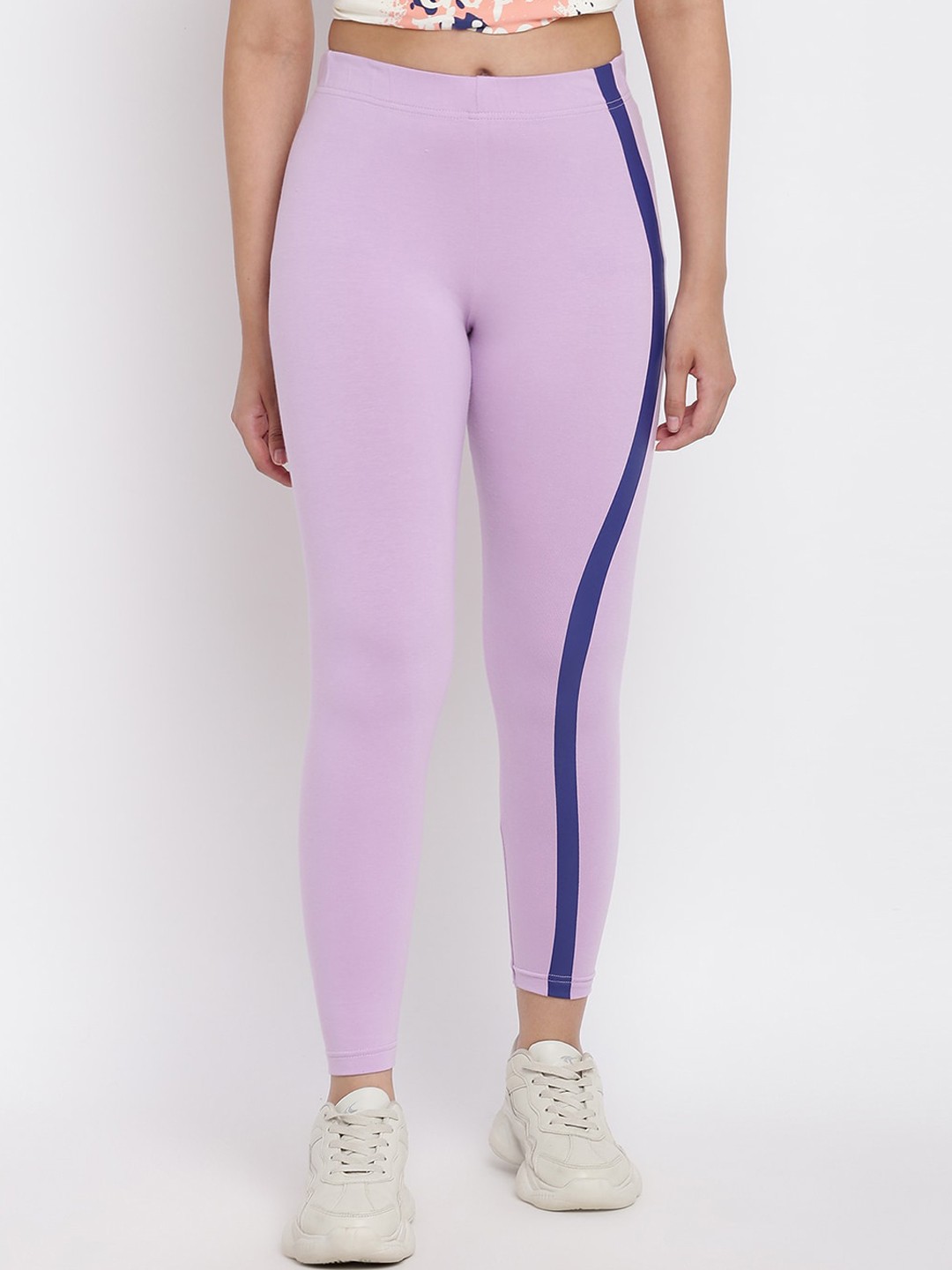 

abof Women Lavender Solid Ankle-Length Leggings