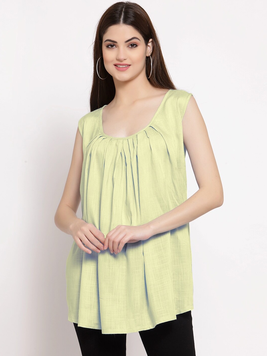 

PATRORNA Women Cream-Coloured Top