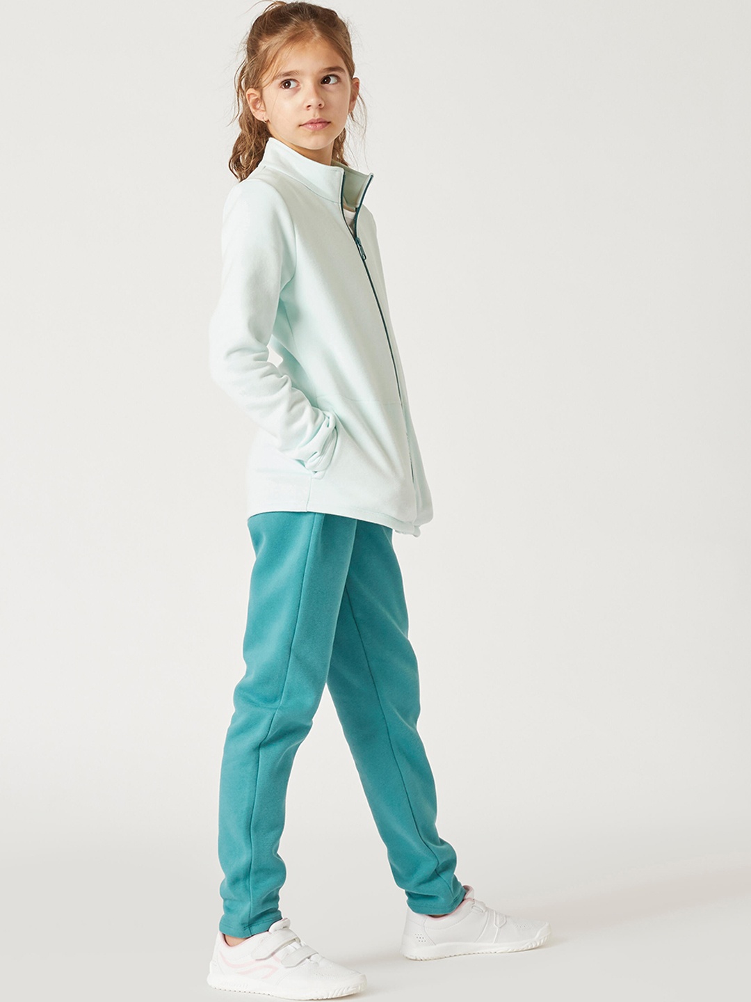 

Domyos By Decathlon Girls Green Solid Tracksuits, Teal