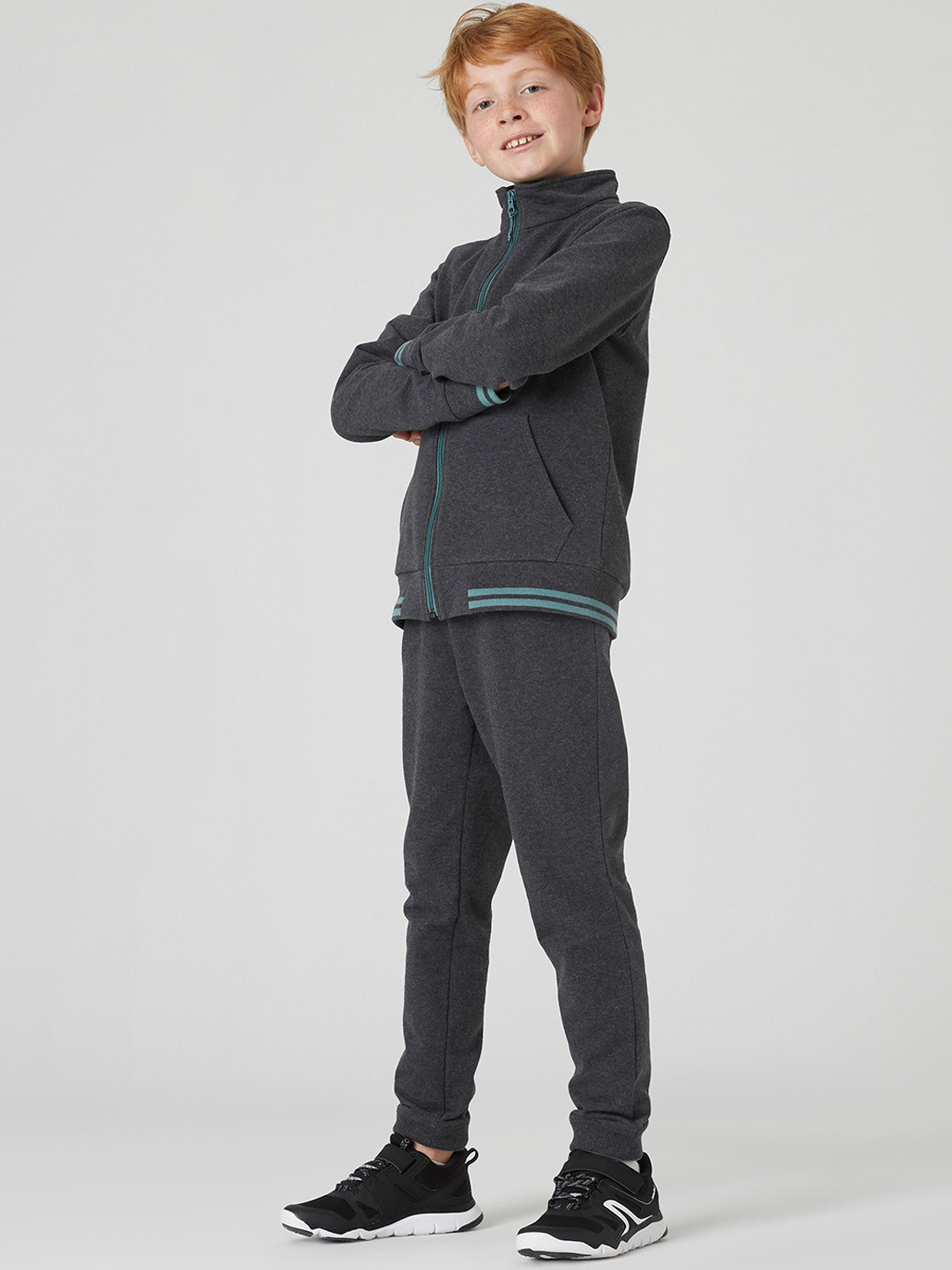 

Domyos By Decathlon Girls Grey Solid Tracksuits