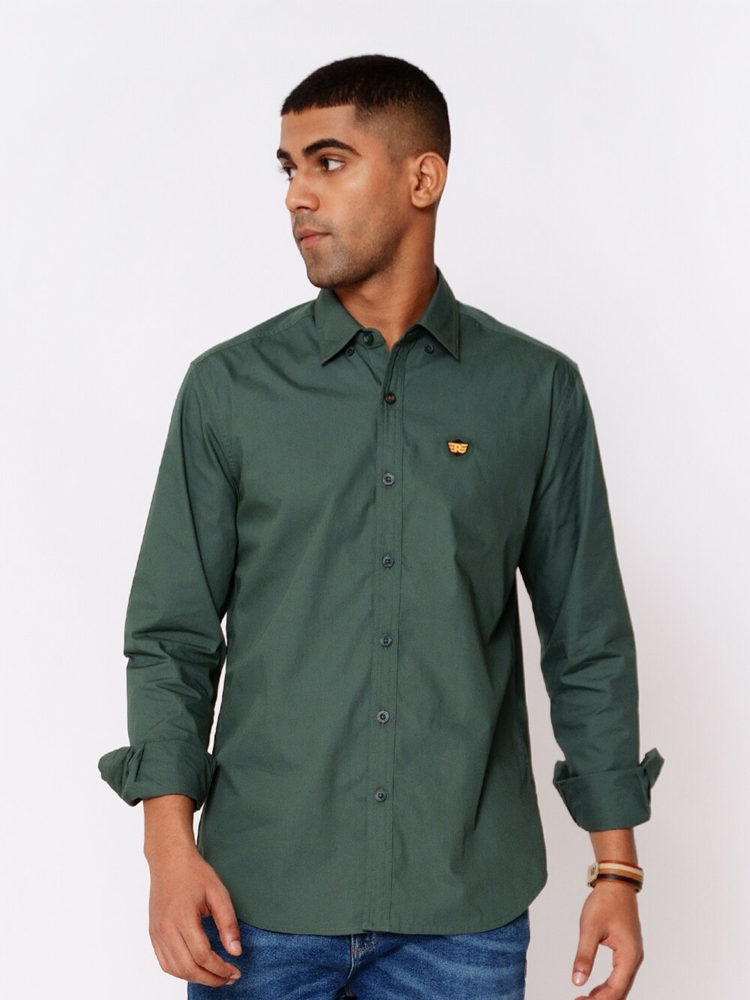 

Royal Enfield Men Green Casual Shirt