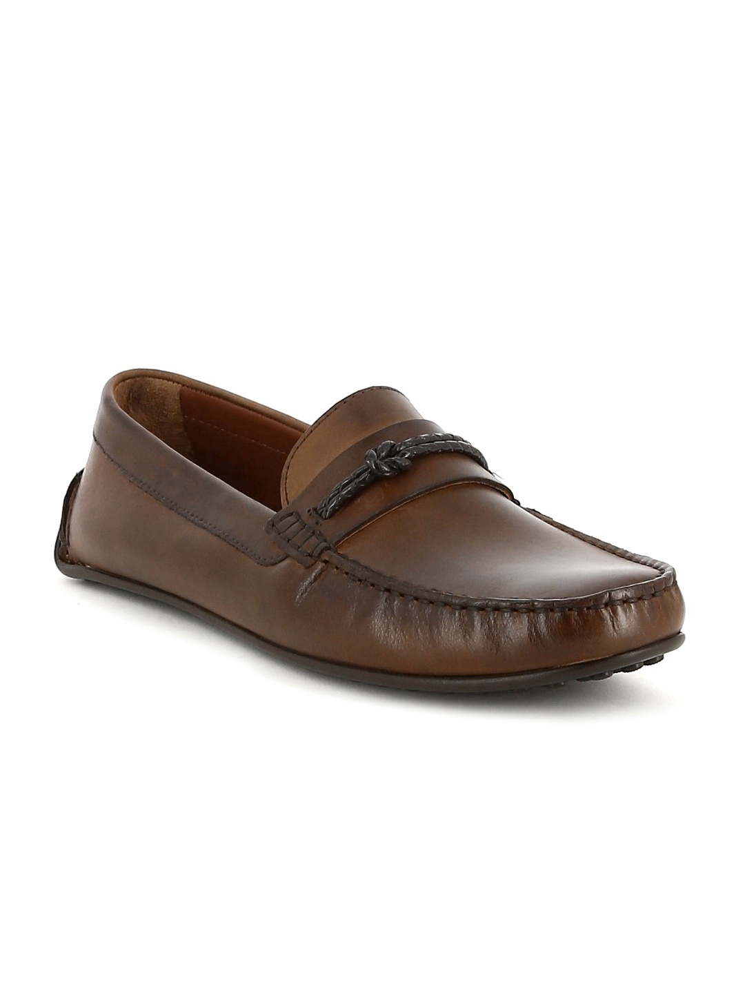 

Louis Philippe Men Brown Leather Loafers
