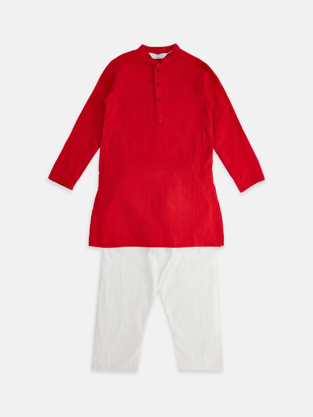 

indus route by Pantaloons Boys Solid Kurta with Pyjamas, Red