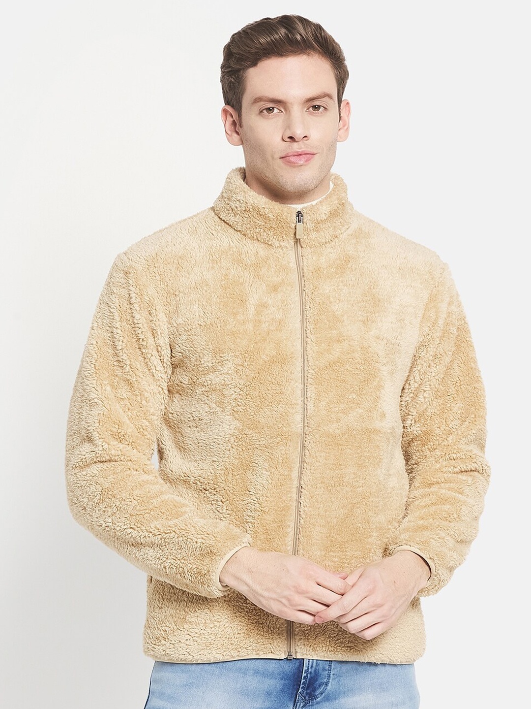 

Octave Men Beige Solid Sweatshirt