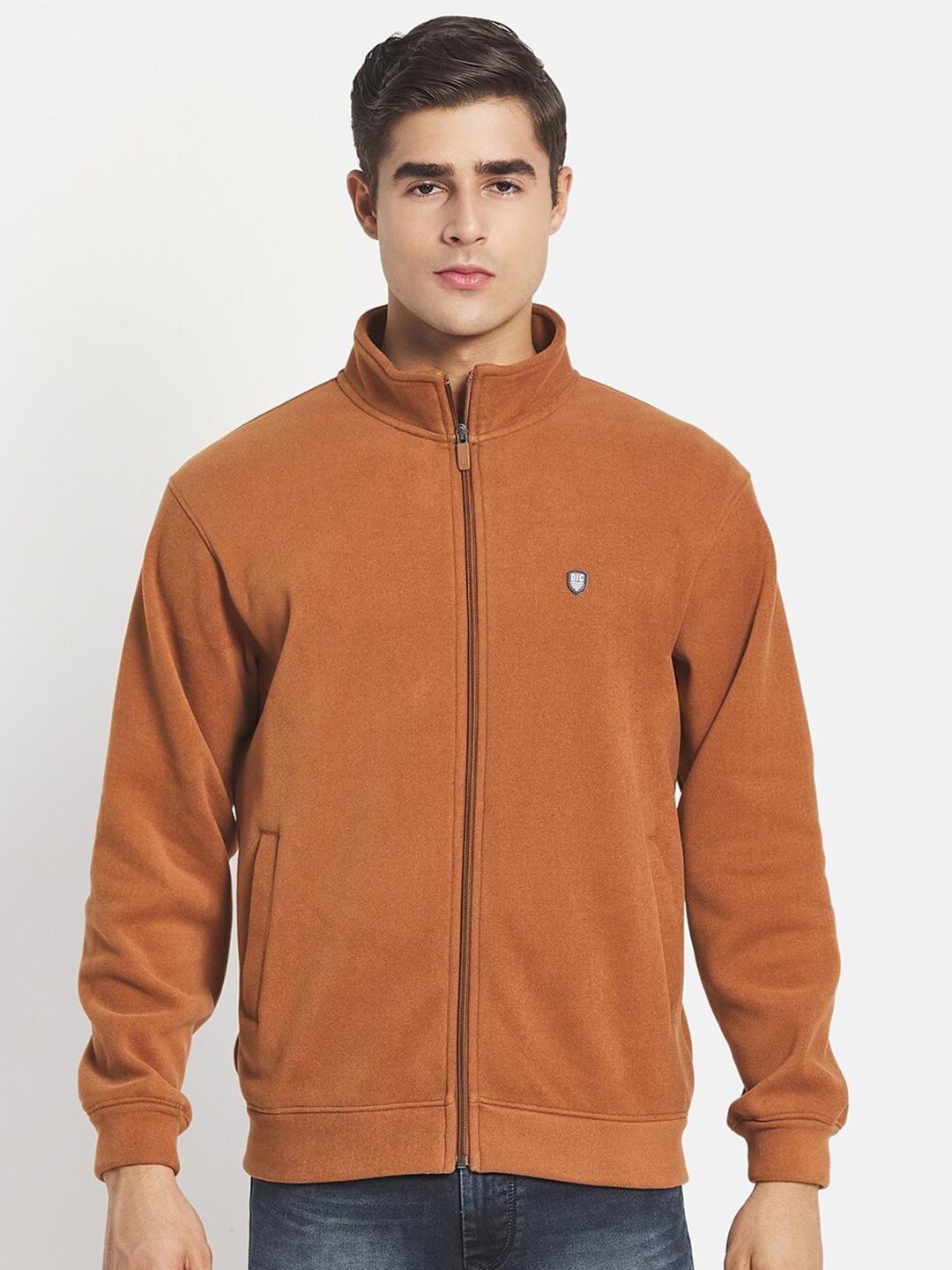 

Octave Plus Size Men Tan Solid Sweatshirt