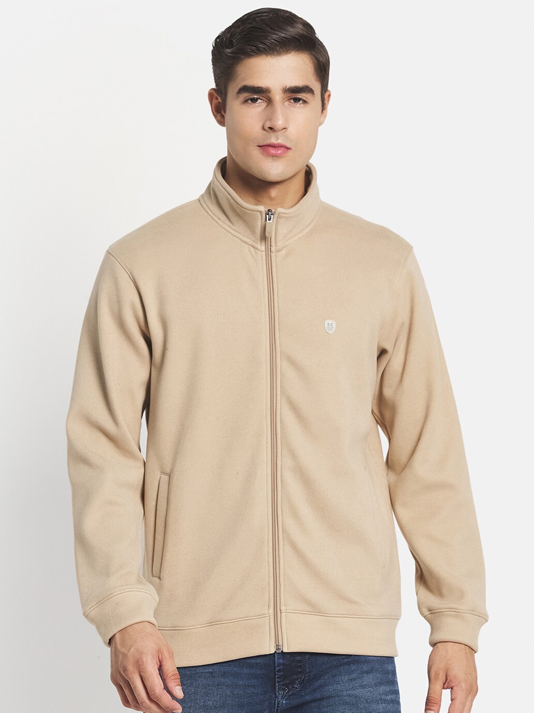 

Octave Men Beige Solid Sweatshirt