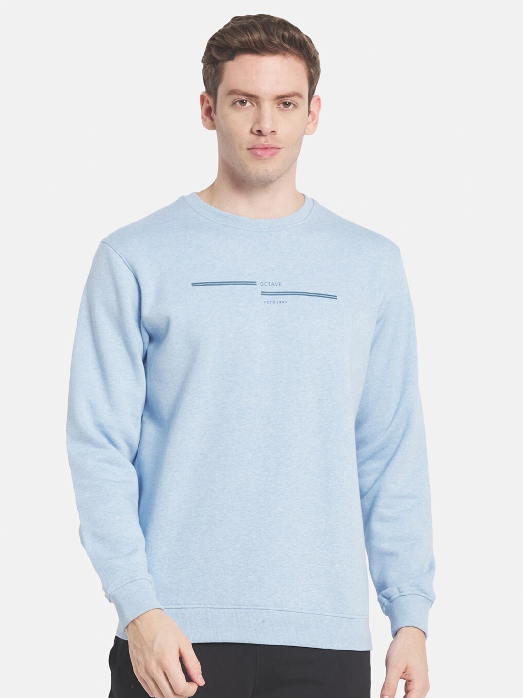 

Octave Men Blue Printed Sweatshirt