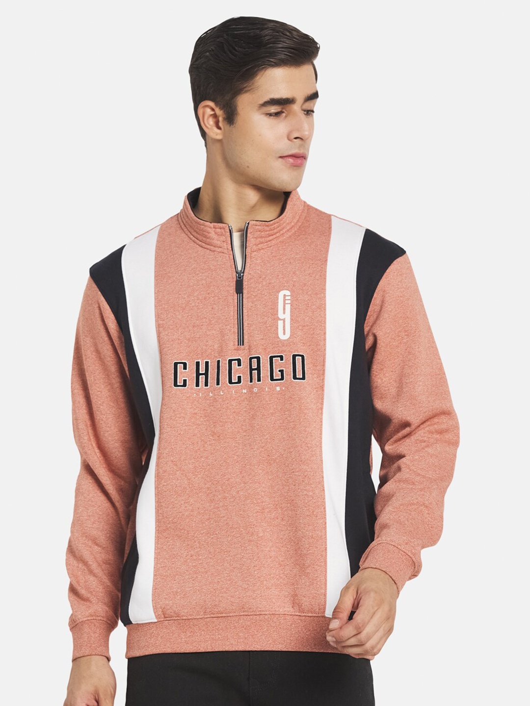 

Octave Men Coral Printed Sweatshirt