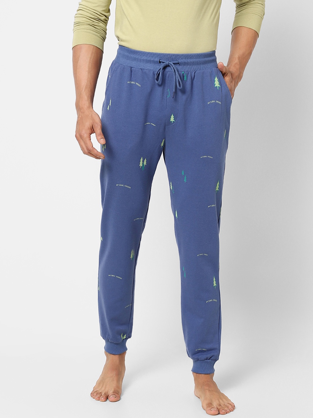 

Ajile by Pantaloons Men Navy Blue Printed Lounge Pants