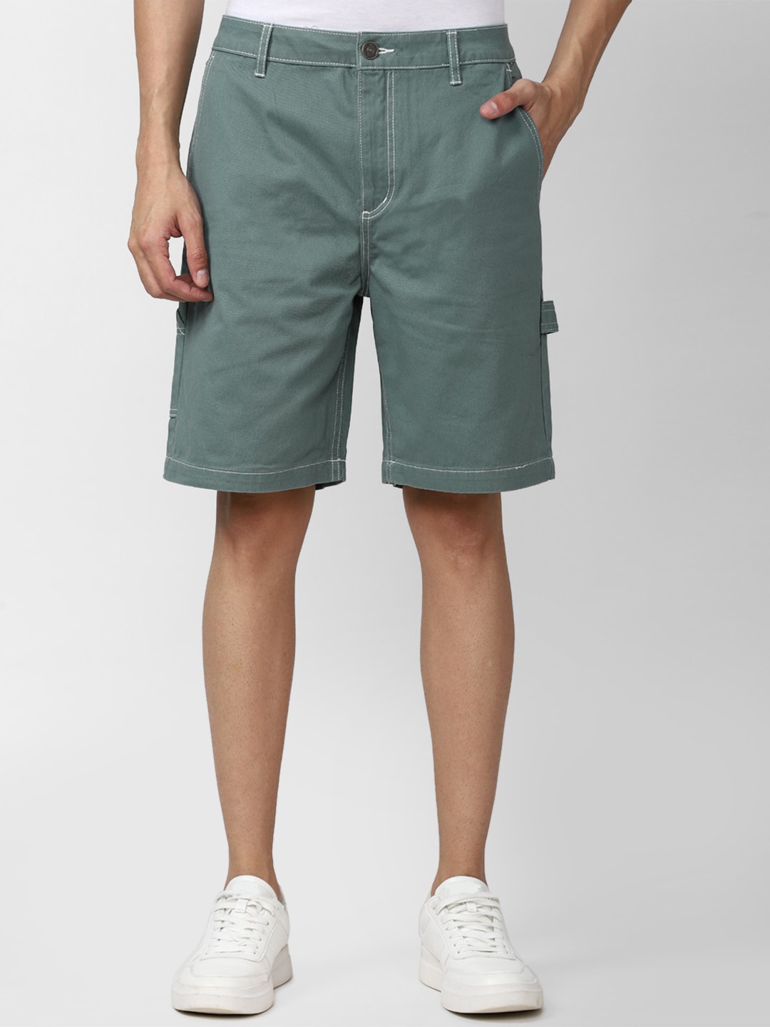 

FOREVER 21 Men Green Cargo Shorts