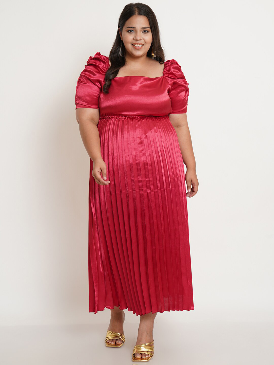 

U&F Women Plus Size Maxi Dress, Maroon