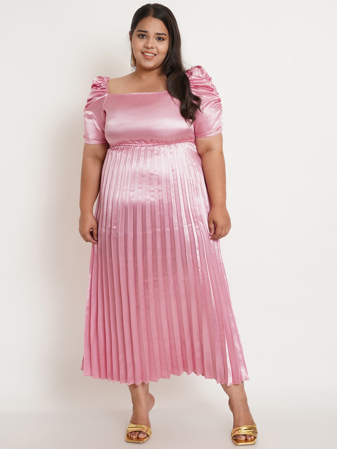 

U&F Women Plus Size Midi Dress, Grey