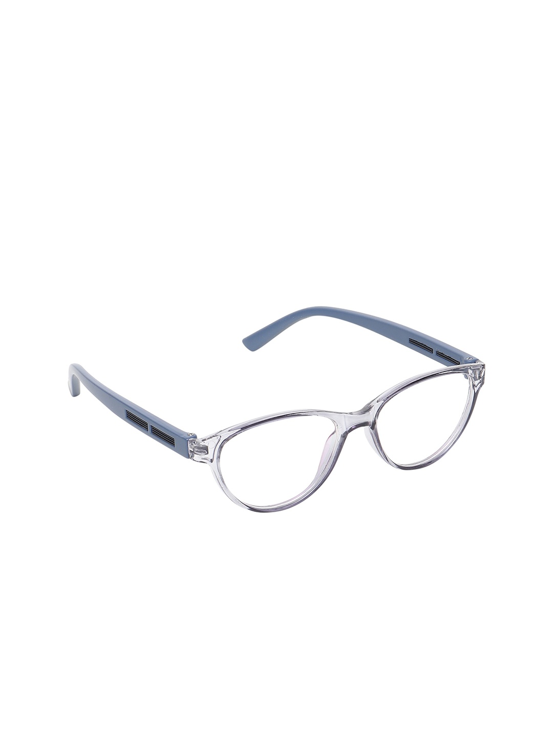 

CRIBA Unisex Clear Lens & Black Cateye Sunglasses with UV Protected Lens, Grey