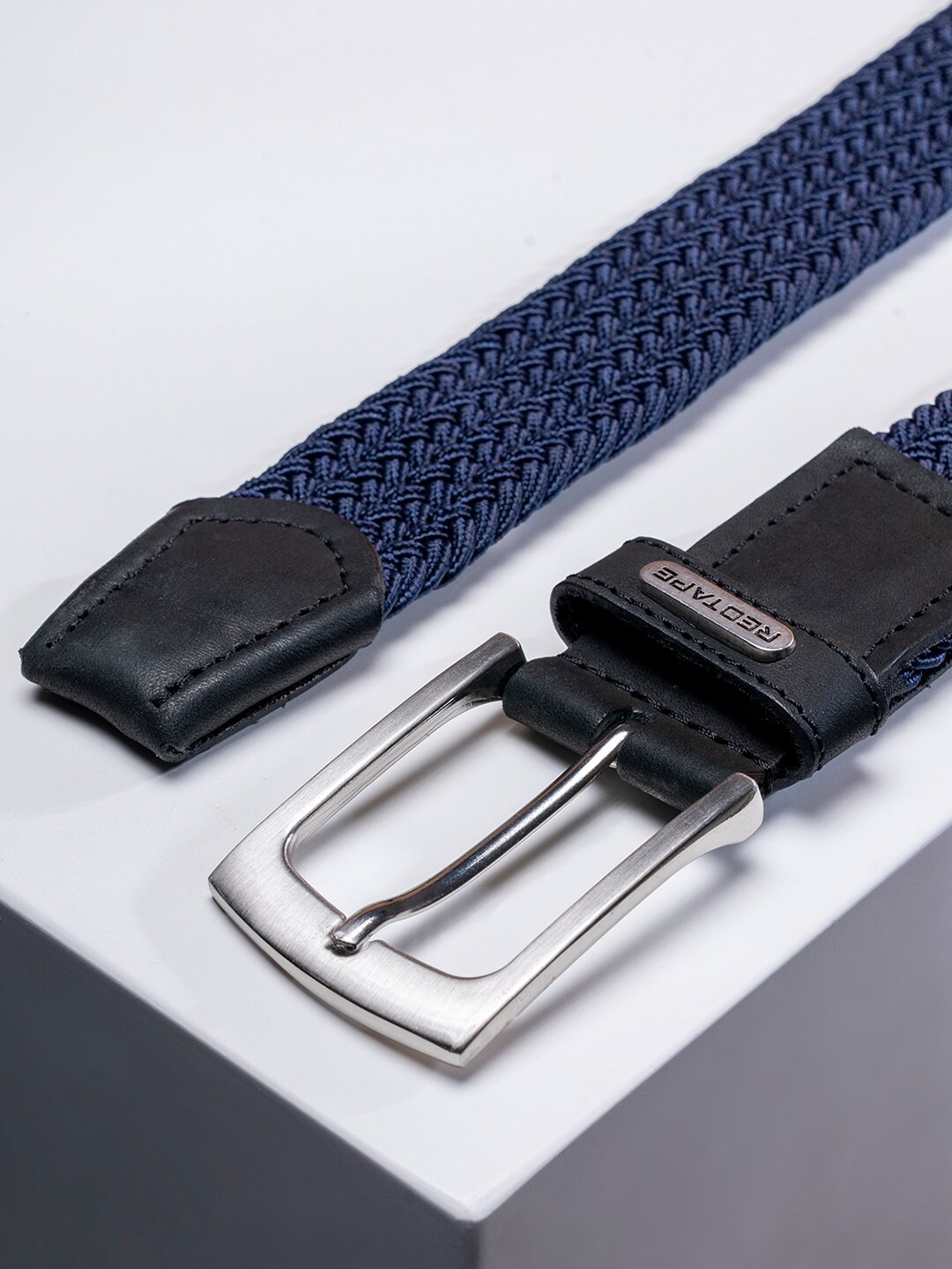 

Red Tape Men Navy Blue Textured Belt