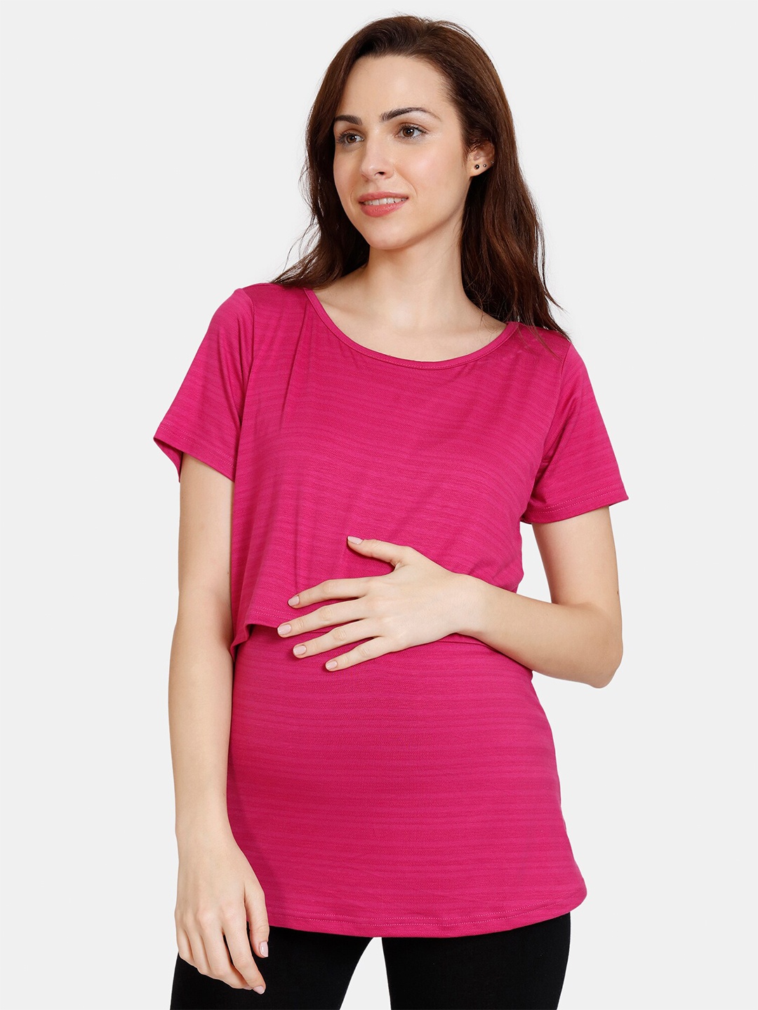 

Coucou by Zivame Women Pink Layered Maternity Top