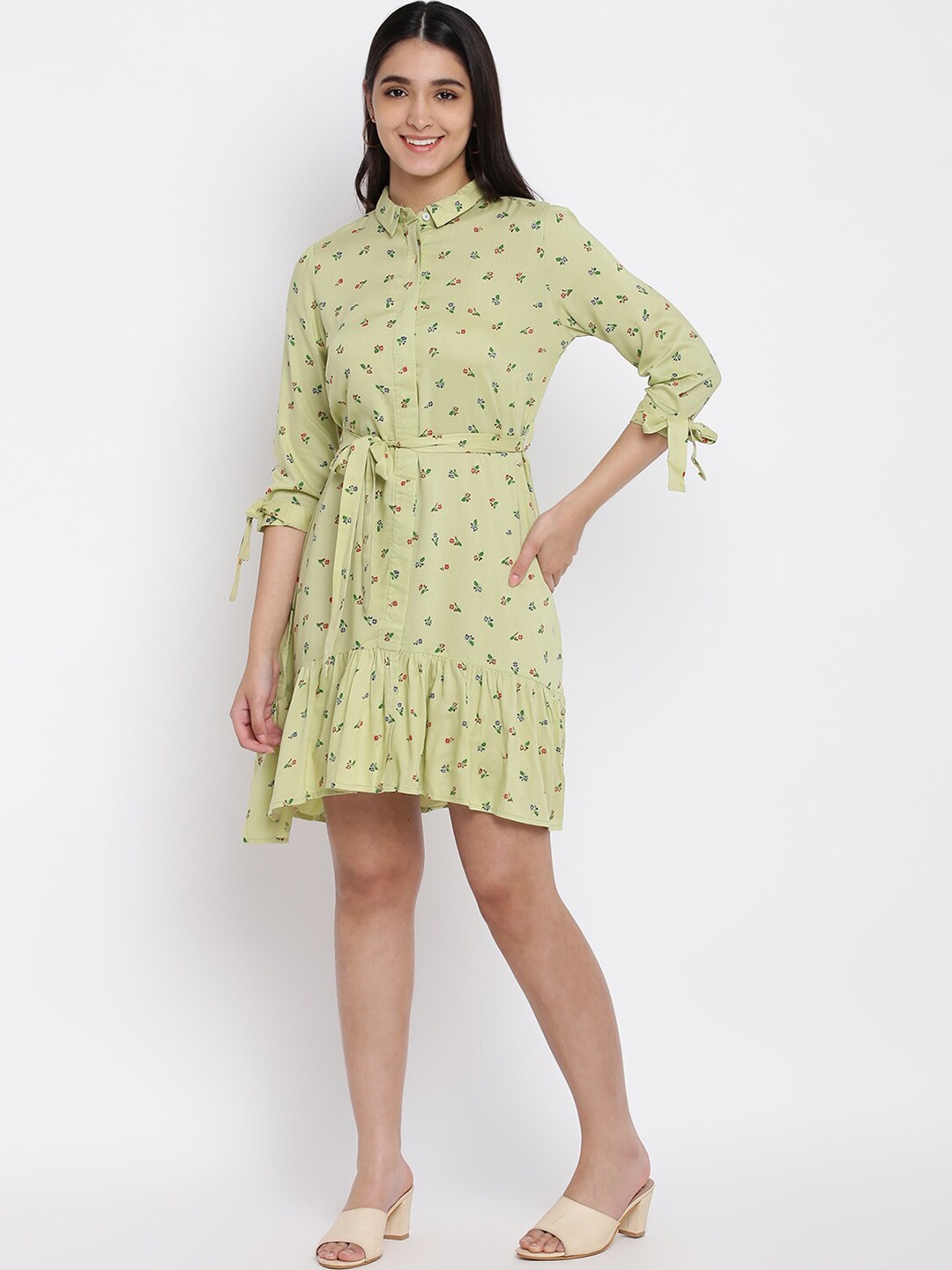 

abof Green Floral Dress