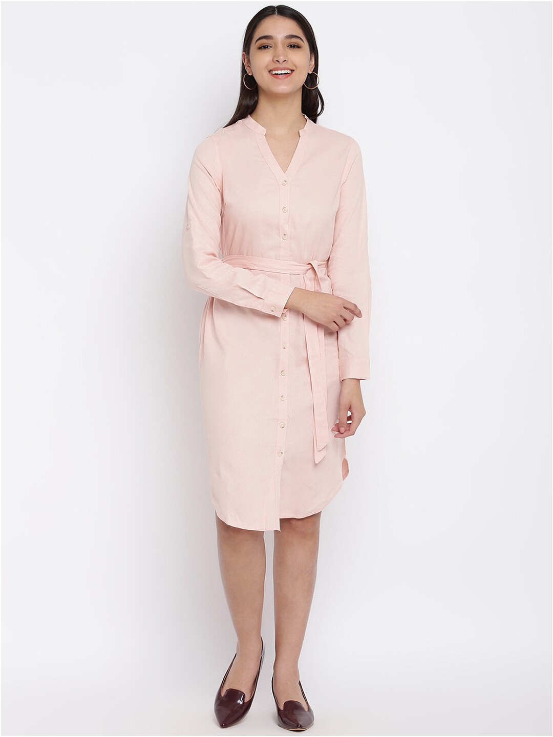 

abof Pink Shirt Dress