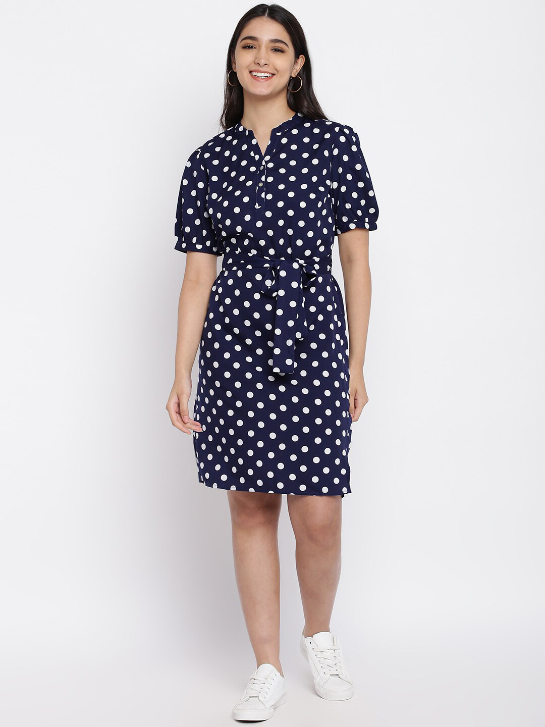 

abof Women Shirt Style Dress, Navy blue