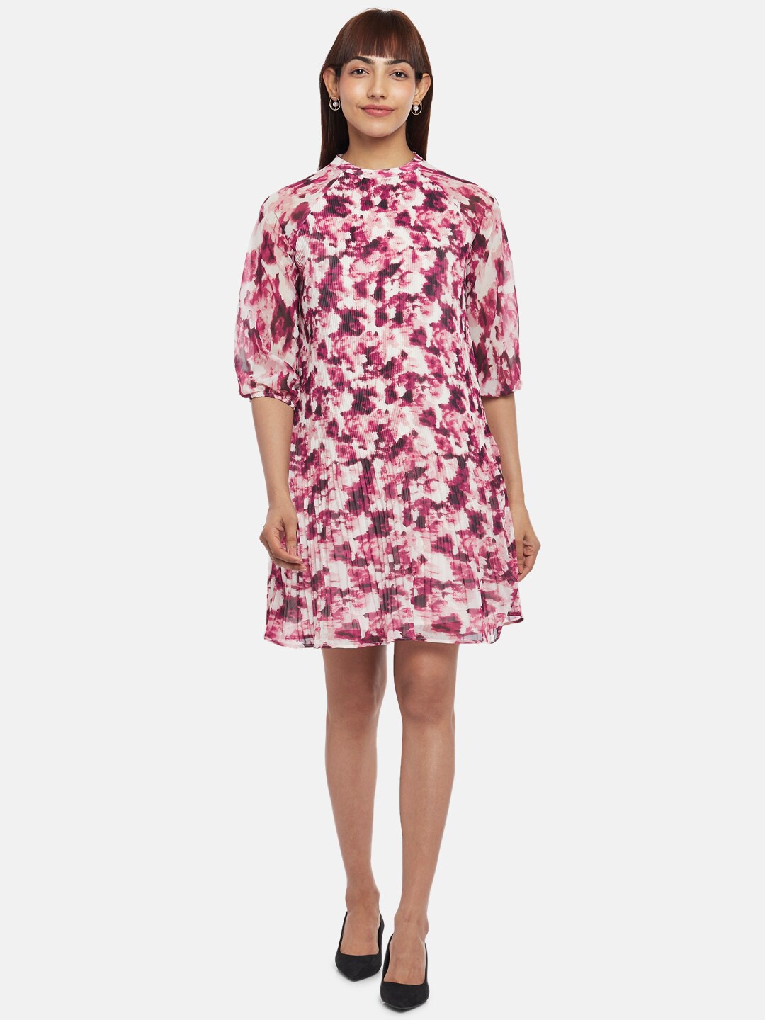 

Annabelle by Pantaloons Pink Floral Formal A-Line Dress