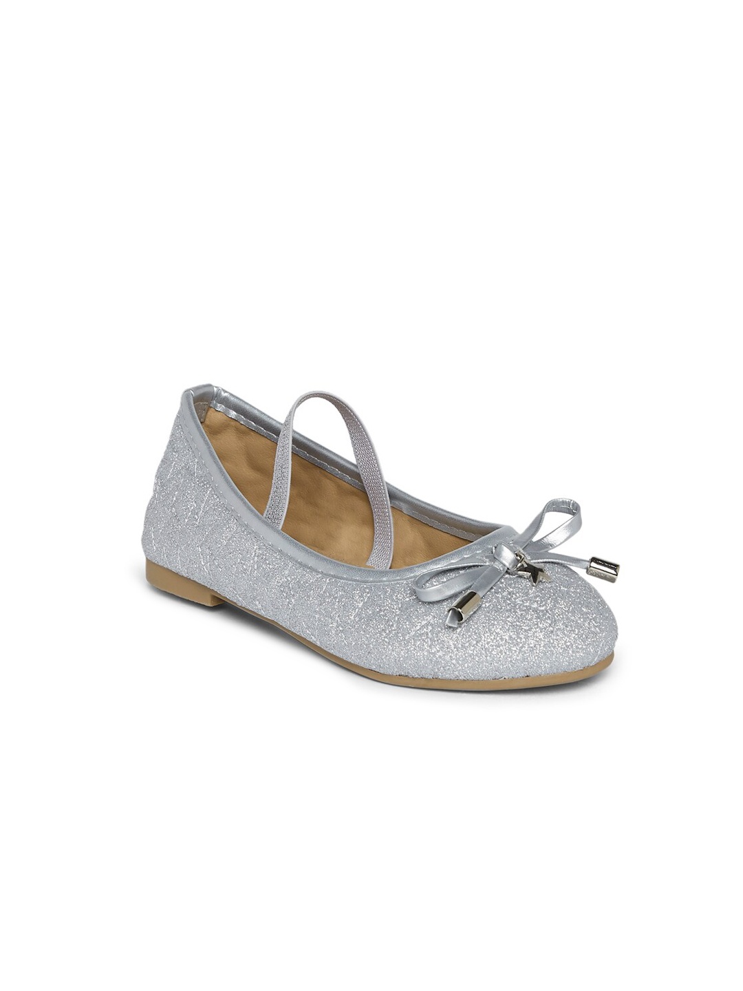 

Pantaloons Junior Girls Silver-Toned Bows Embellished Ballerinas Flats