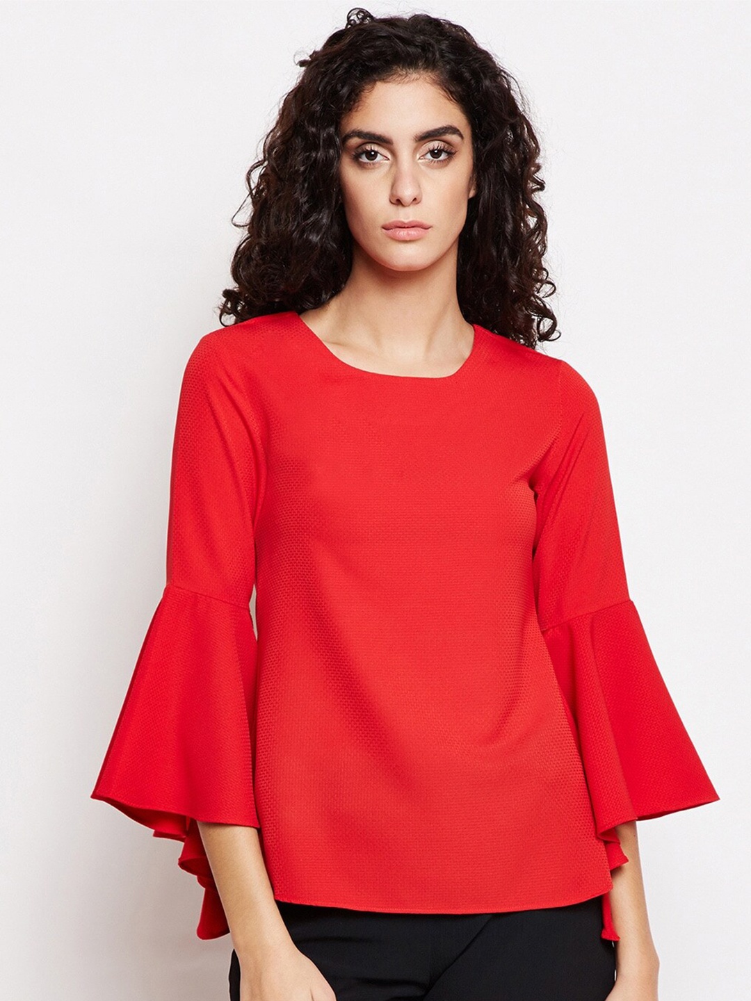 

Be Indi Women Red Pure Cotton Top