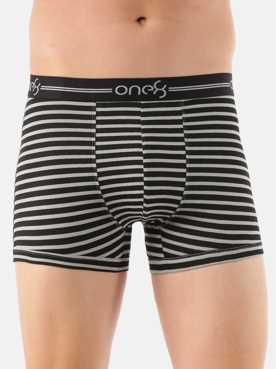

one8 by Virat Kohli Men Grey Striped Trunk 730-Grey-S