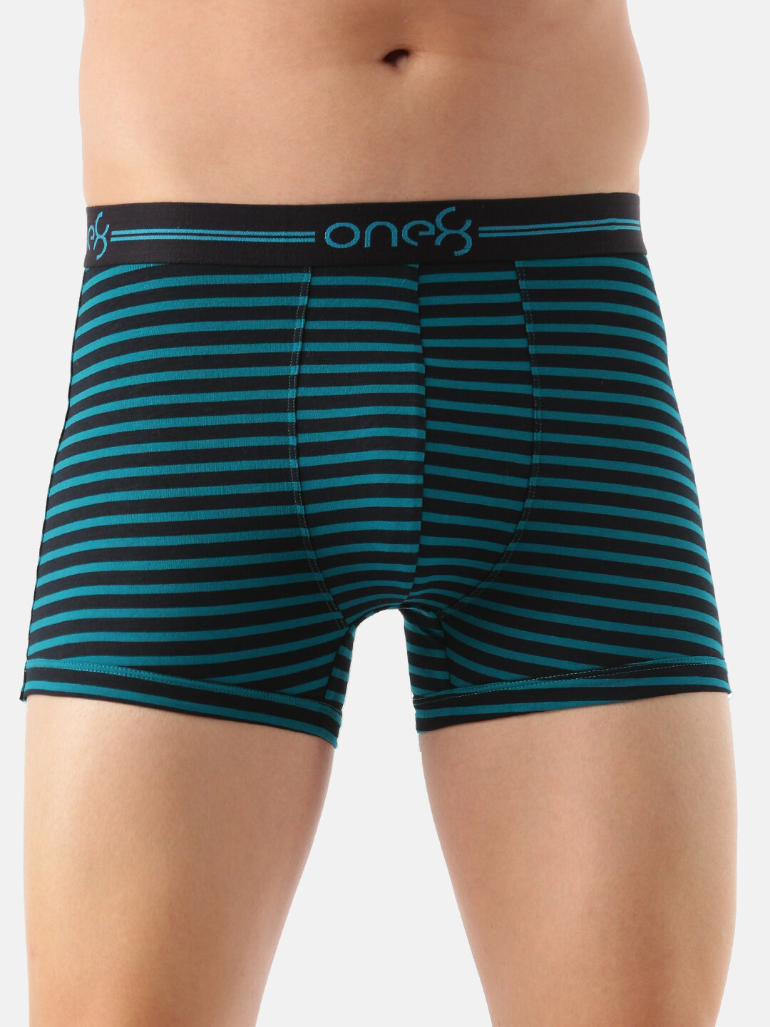 

one8 by Virat Kohli Men Green Striped Trunk, Sea green