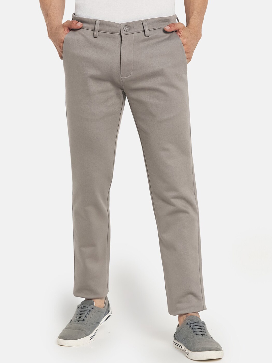 

Monte Carlo Men Beige Smart Slim Fit Chinos Trousers