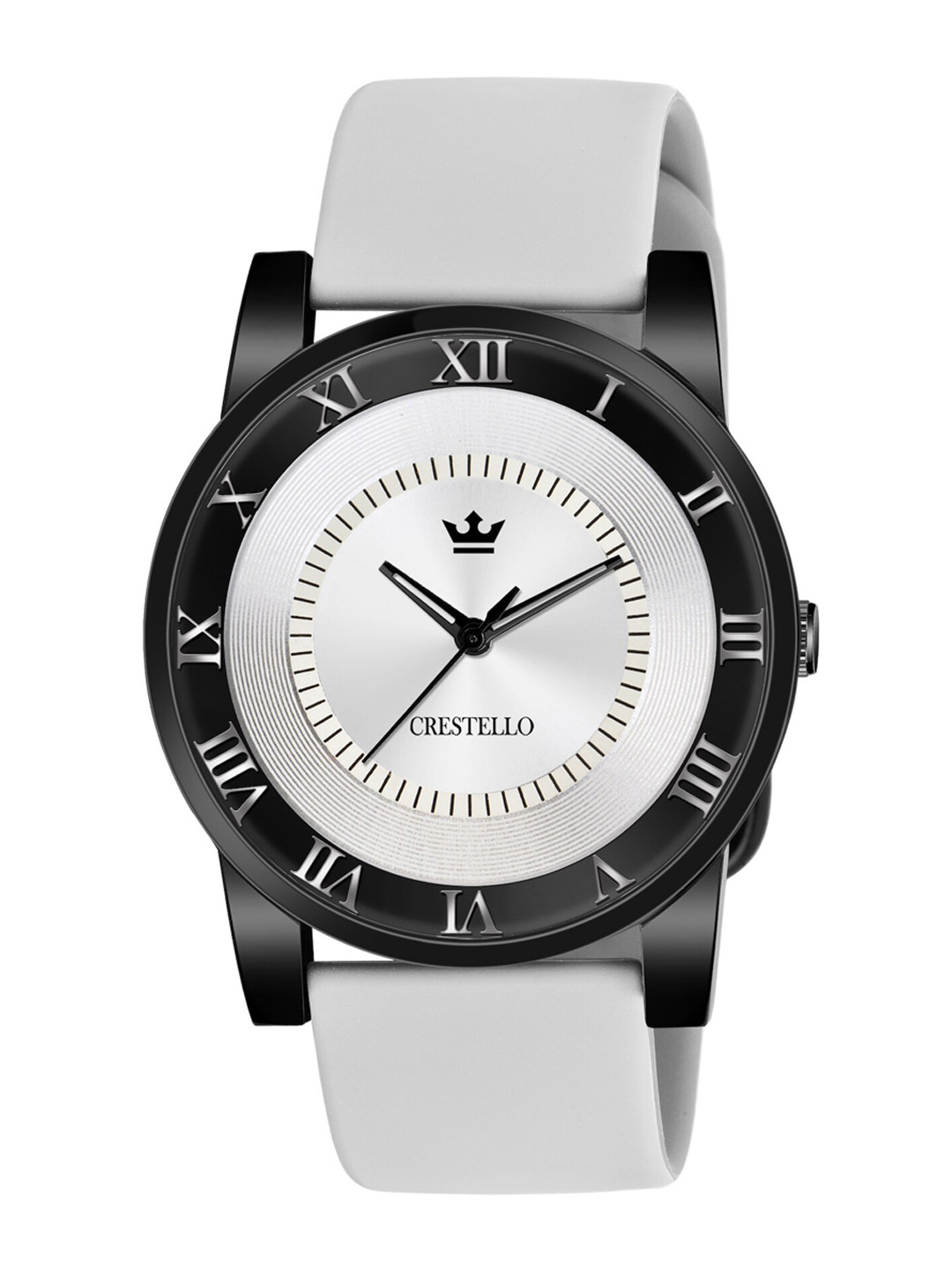 

CRESTELLO Men Grey Brass Dial & Grey Straps Analogue Watch CR-BK012SLC-GREY