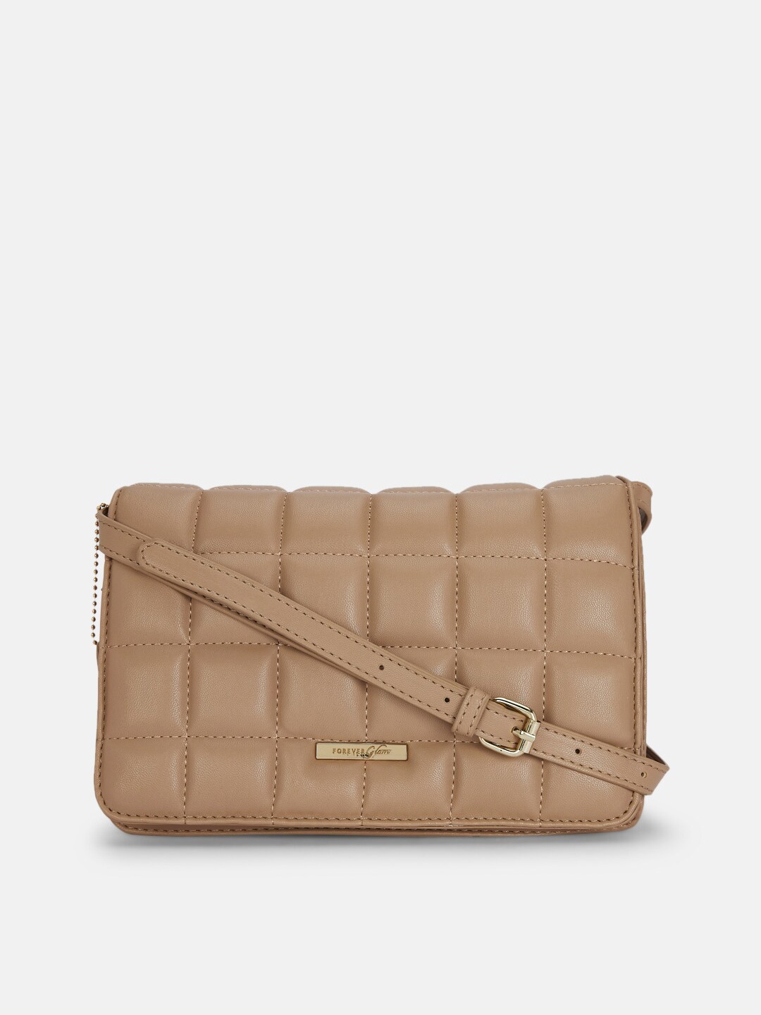 

Forever Glam by Pantaloons Women Beige Textured Structured Sling Bag