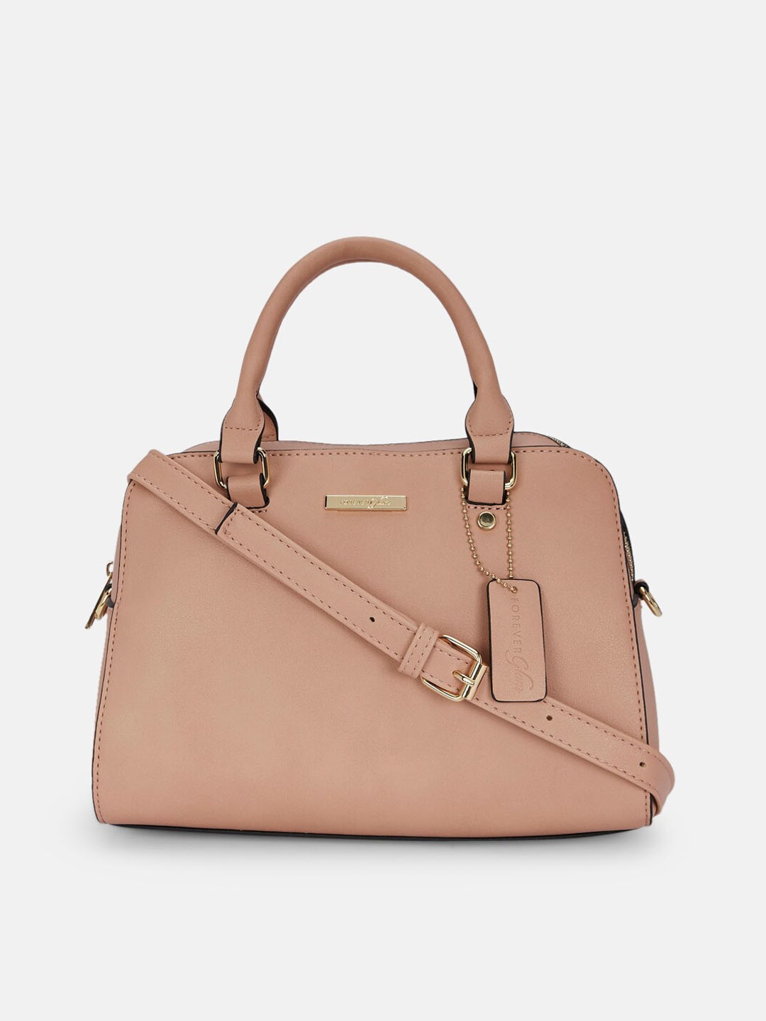 

Forever Glam by Pantaloons Women Coral PU Structured Handheld Bag